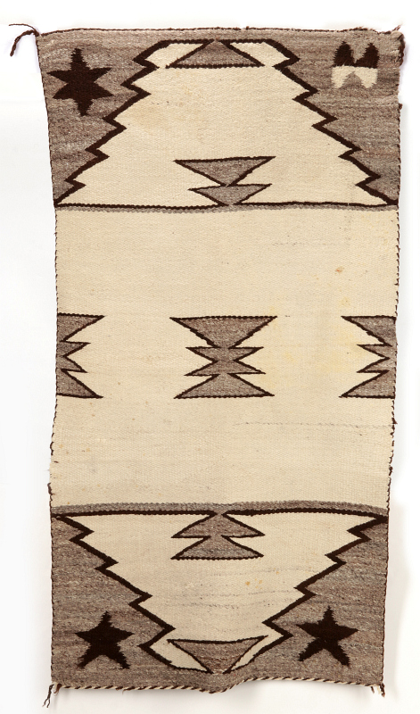 AN UNUSUAL NAVAJO WEAVING OF STORM PATTERN VARIANT