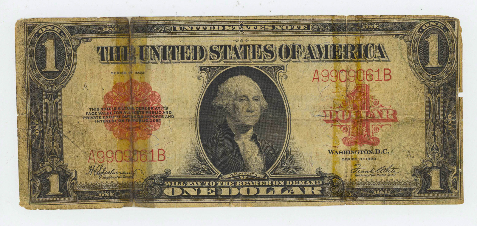 1923 ONE DOLLAR UNITED STATES NOTE