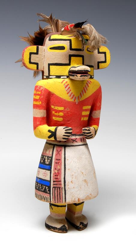 A CIRCA 1935 MONONGYA LIZARD KACHINA DOLL