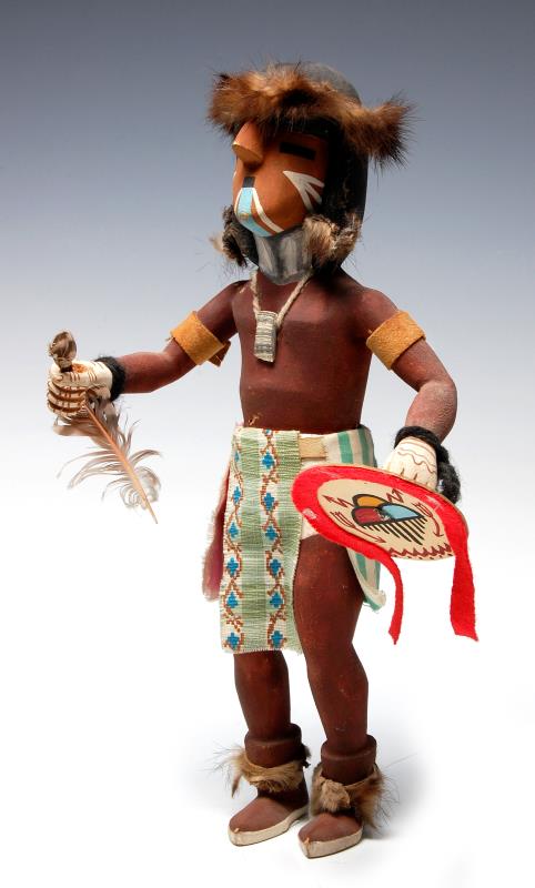 A 20TH CENTURY COMANCHE WARRIOR KACHINA DOLL