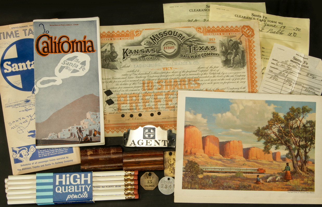 SANTA FE RAILROAD EPHEMERA AND COLLECTIBLES