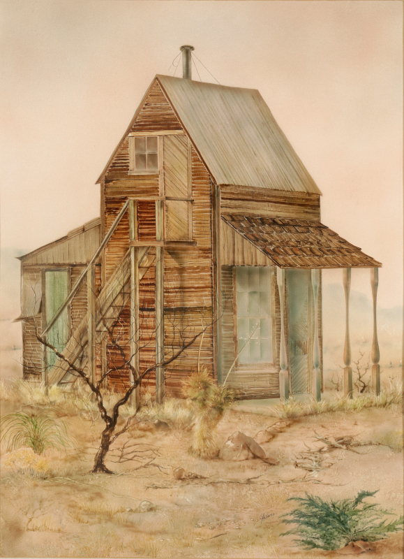 CARL ADAMS (20TH C.) ACRYLIC ON BOARD