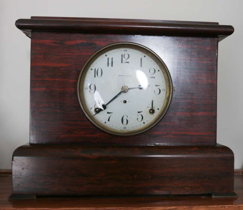 A SETH THOMAS DANA #1 MAHOGANY ADAMANTINE CLOCK