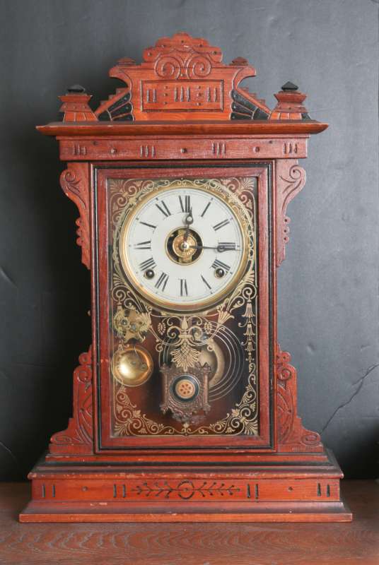 A WELCH 'COGHLAN' VICTORIAN WALNUT PARLOR CLOCK