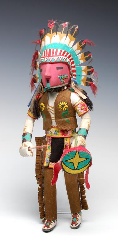 A CIRCA 1950 COMANCHE WARRIOR KACHINA DOLL