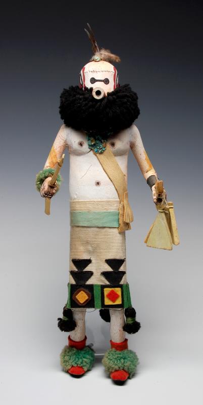 A CIRCA 1960 ZUNI WARRIOR KACHINA DOLL