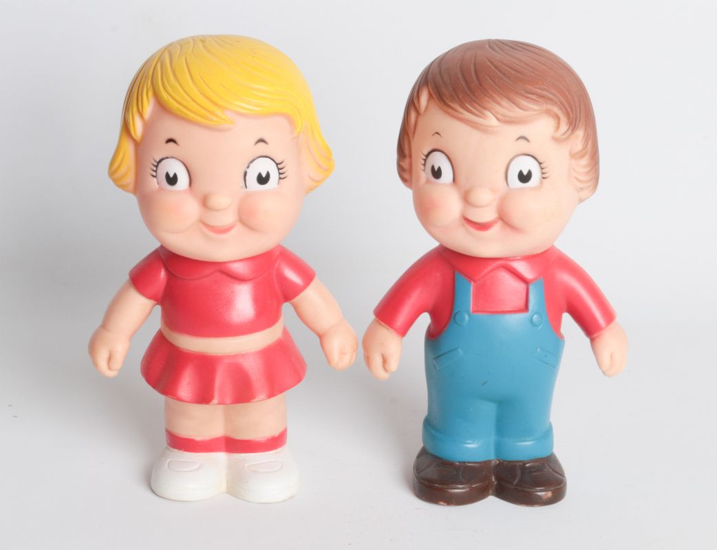 TWO VINYL CAMPBELLS SOUP KIDS FIGURES