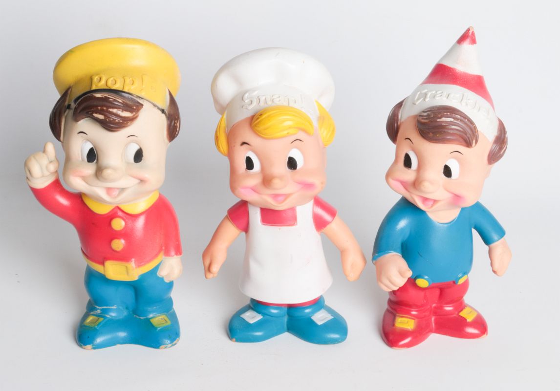 SNAP, CRACKLE & POP VINYL MASCOT ADVERTISING DOLLS