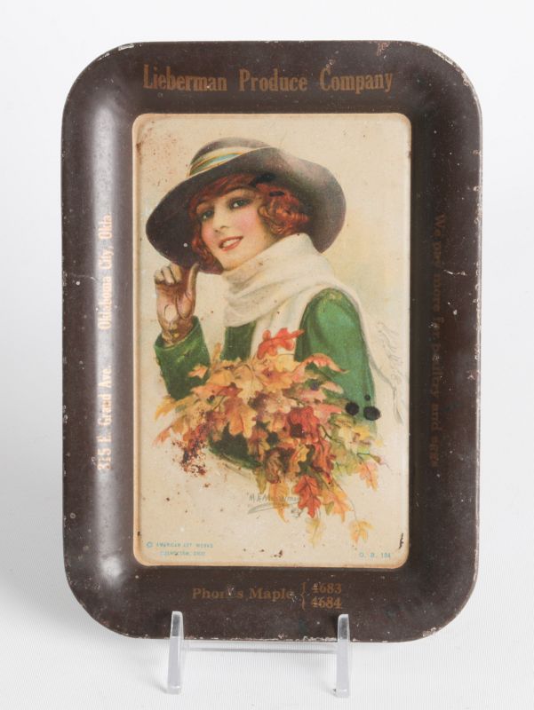 A M.E. MUSSELMAN TIN LITHO ADVERTISING TRAY