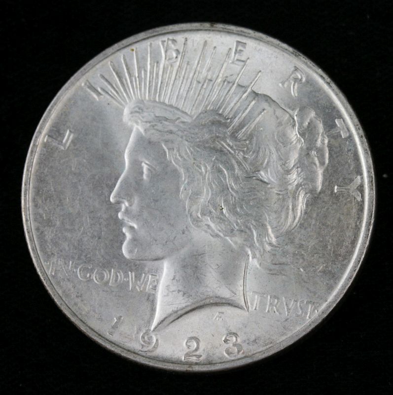 1923 D PEACE SILVER DOLLAR