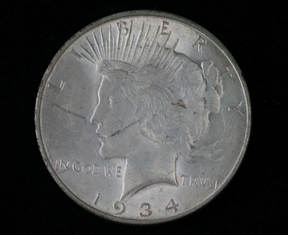 1934 d PEACE SILVER DOLLAR