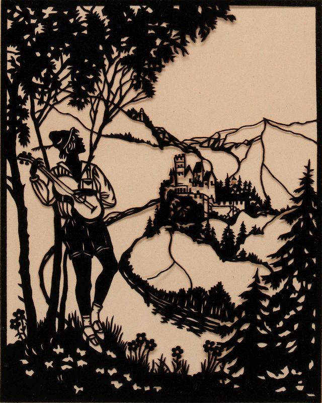 LOTTE GUTZLAFF (1892- ) SIGNED SILHOUETTE