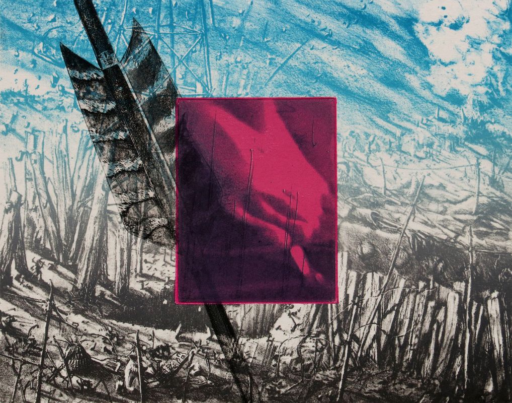 A GORDON SHERMAN LITHO WITH PHOTO ETCHING