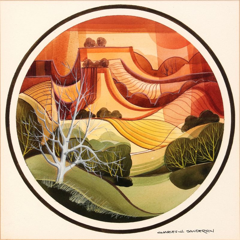 CHARLES H. SANDERSON (1925-1993) WATERCOLOR