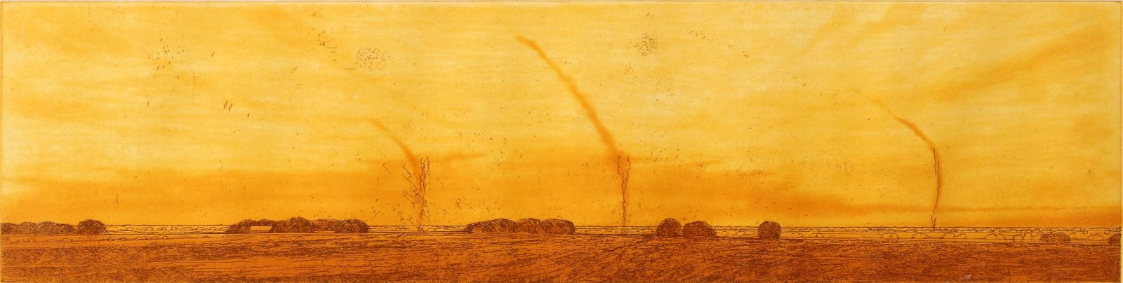 KEITH JACOBSHAGEN (B. 1941) SIGNED COLOR ETCHING
