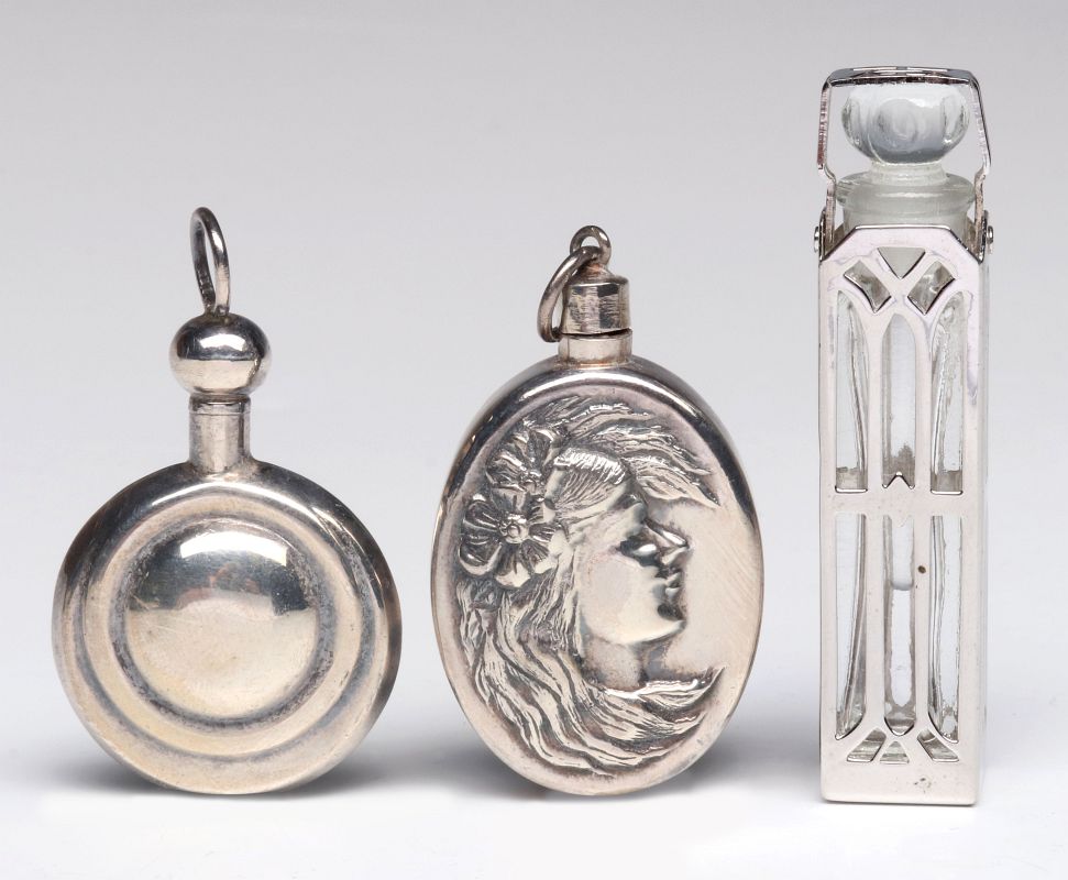 THREE STERLING SILVER PERFUMES