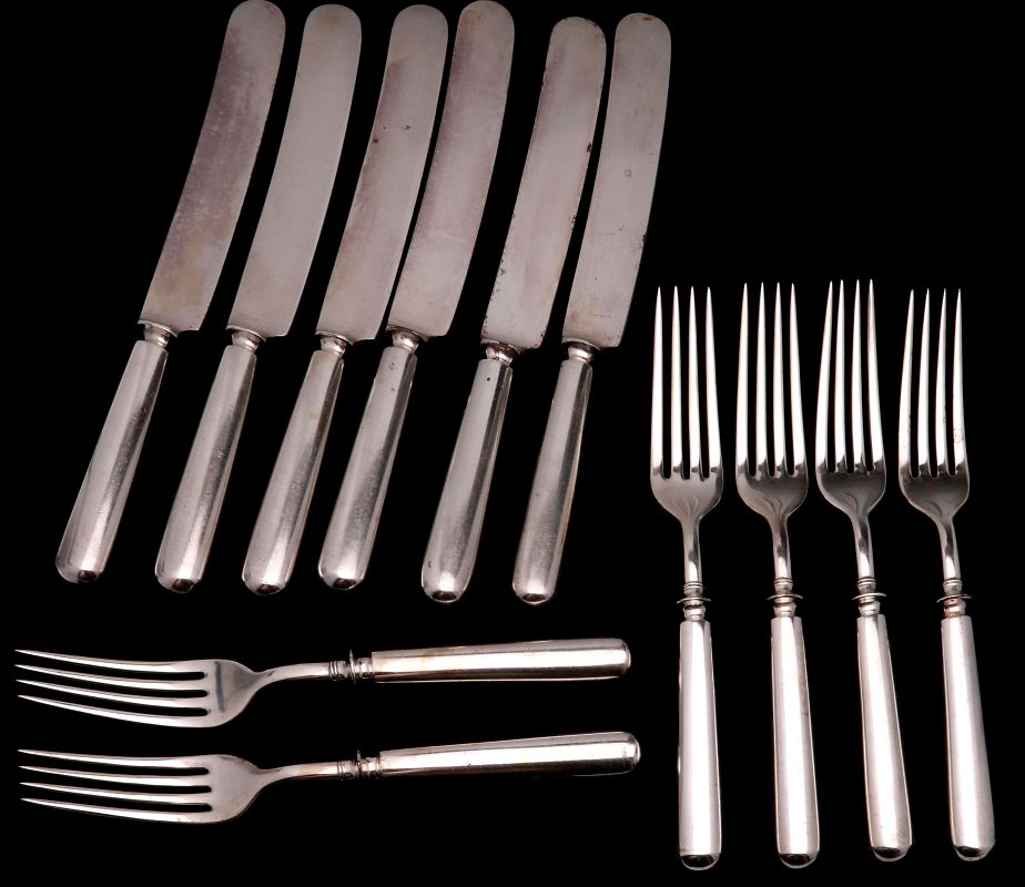 VINTAGE SHAPLEIGH HARDWARE DIAMOND EDGE FLATWARE