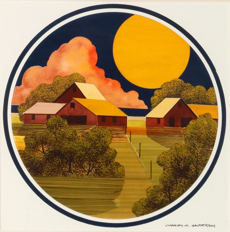TWO CHARLES SANDERSON (1925-1993) WATERCOLORS