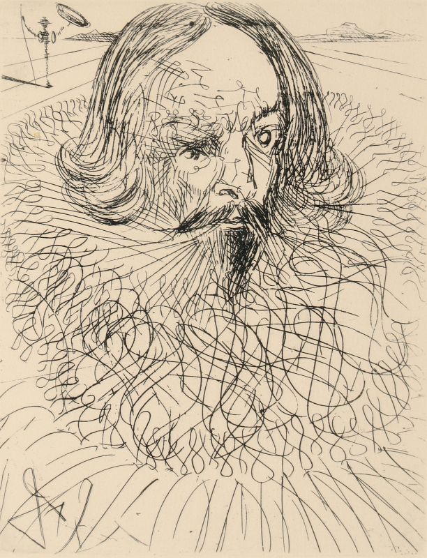 AFTER SALVADOR DALI (1904-1989) ETCHING, CERVANTES