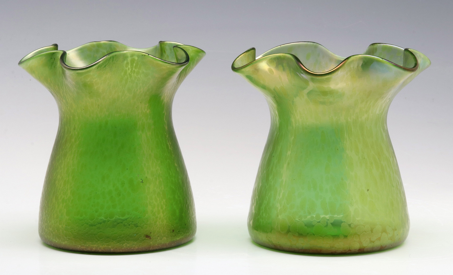 A PAIR OF LOETZ 'DIANA CISELE' ART GLASS VASES