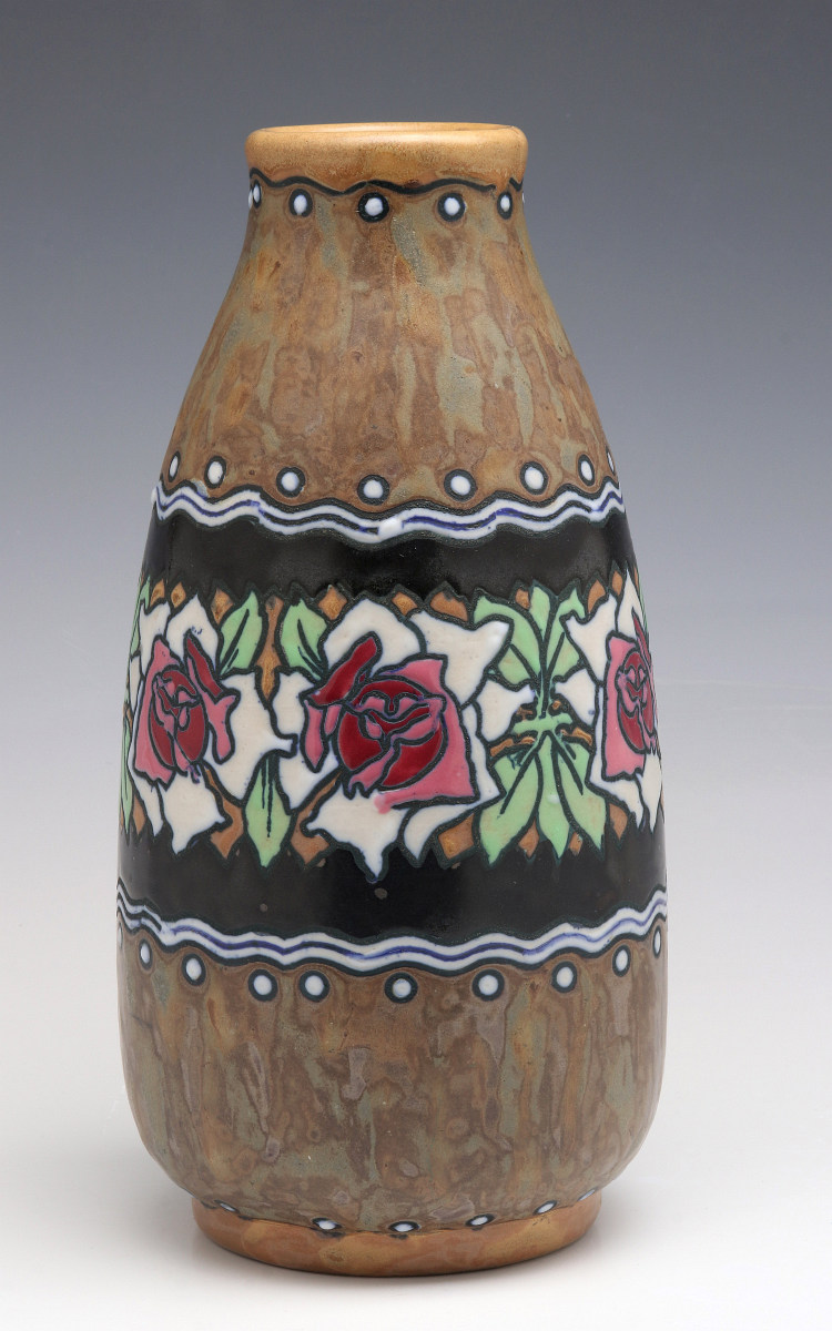 A BOCH FRERES KERAMIS BELGIAN ART POTTERY VASE