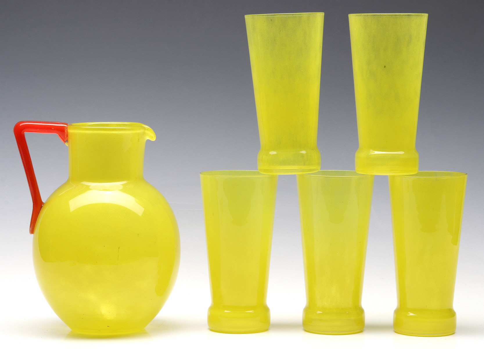 A GREAT ART DECO LEMONADE SET ATTRIBUTED SCHNEIDER