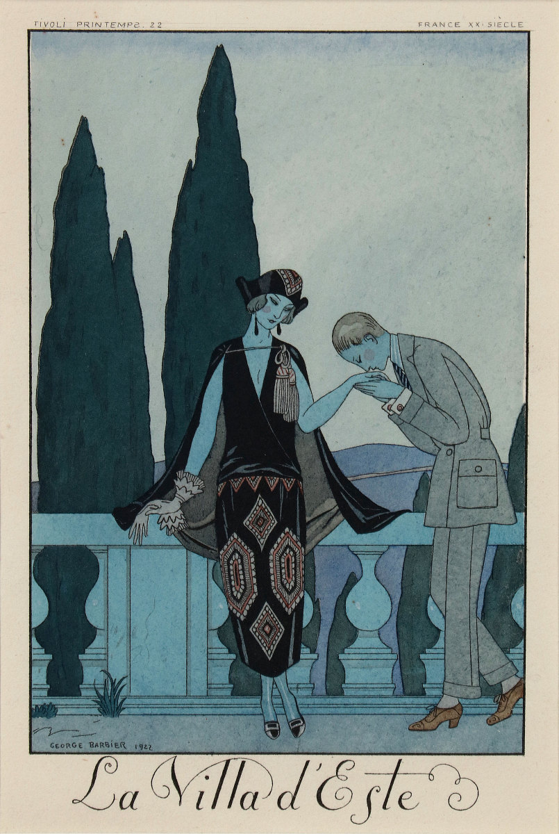 TWO GEORGE BARBIER (1882-1932) POCHOIR PRINTS