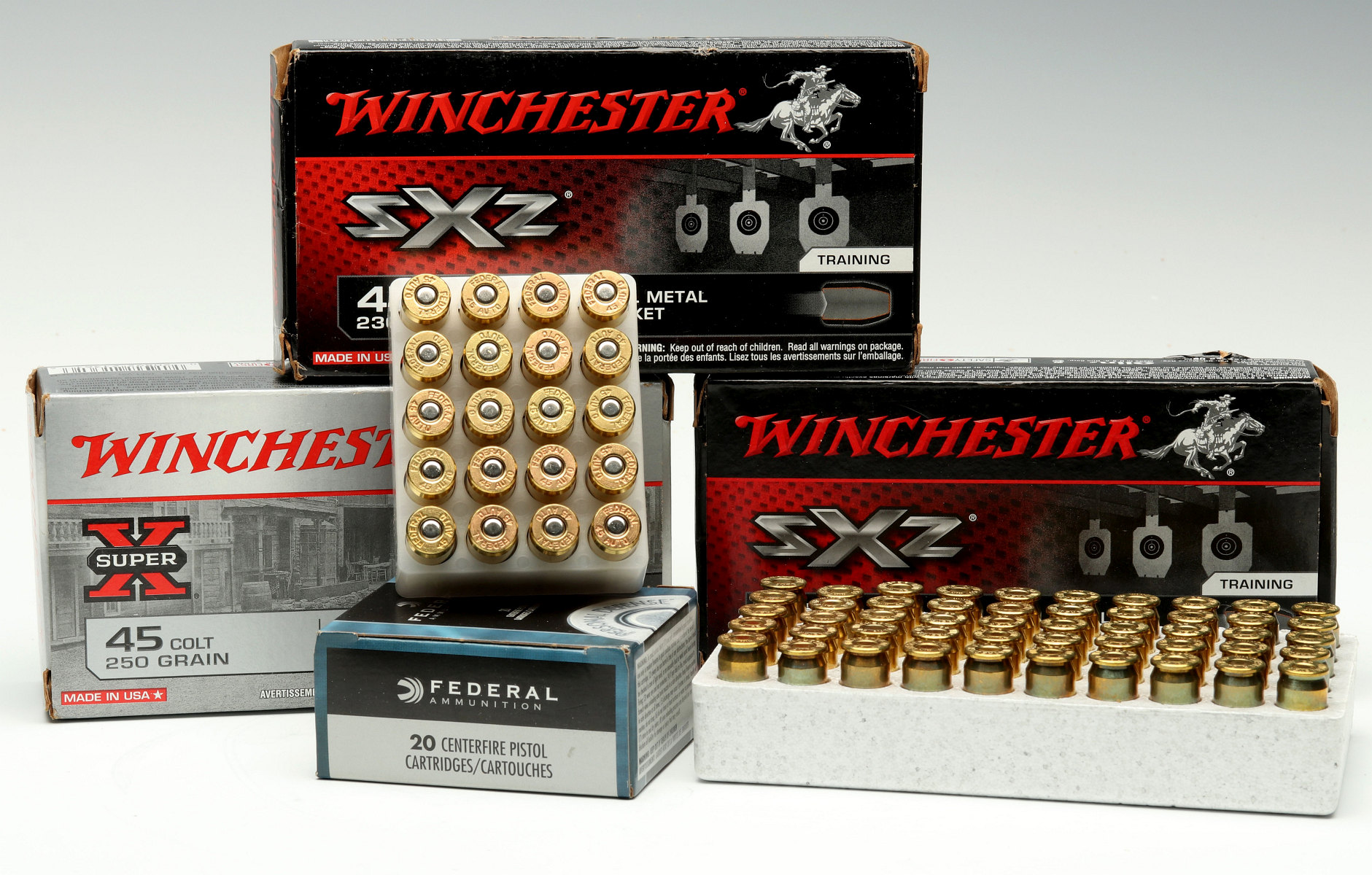 A LOT OF .45 CALIBER AMMO