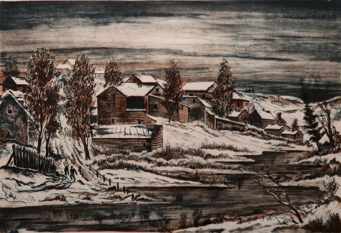 EMIL GANSO (1895-1941) PENCIL SIGNED LITHOGRAPH