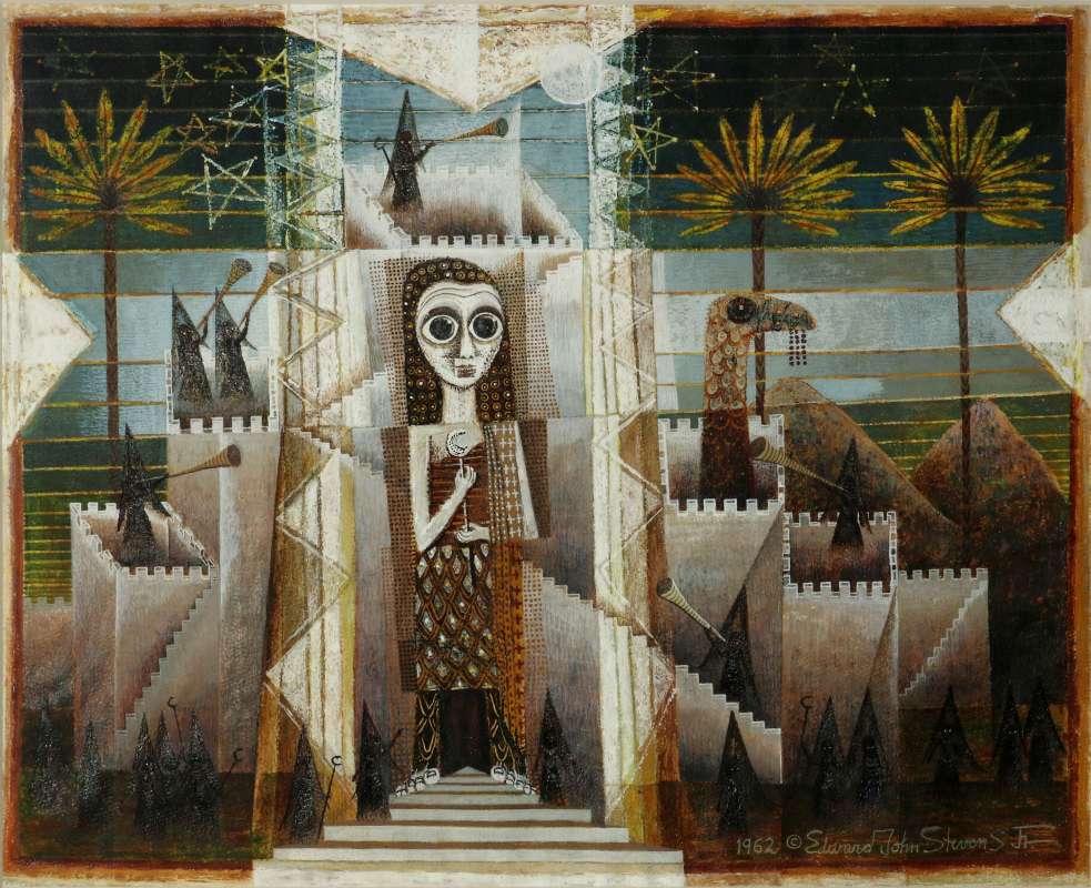 EDWARD JOHN STEVENS JR. (1923-1988) GOUACHE