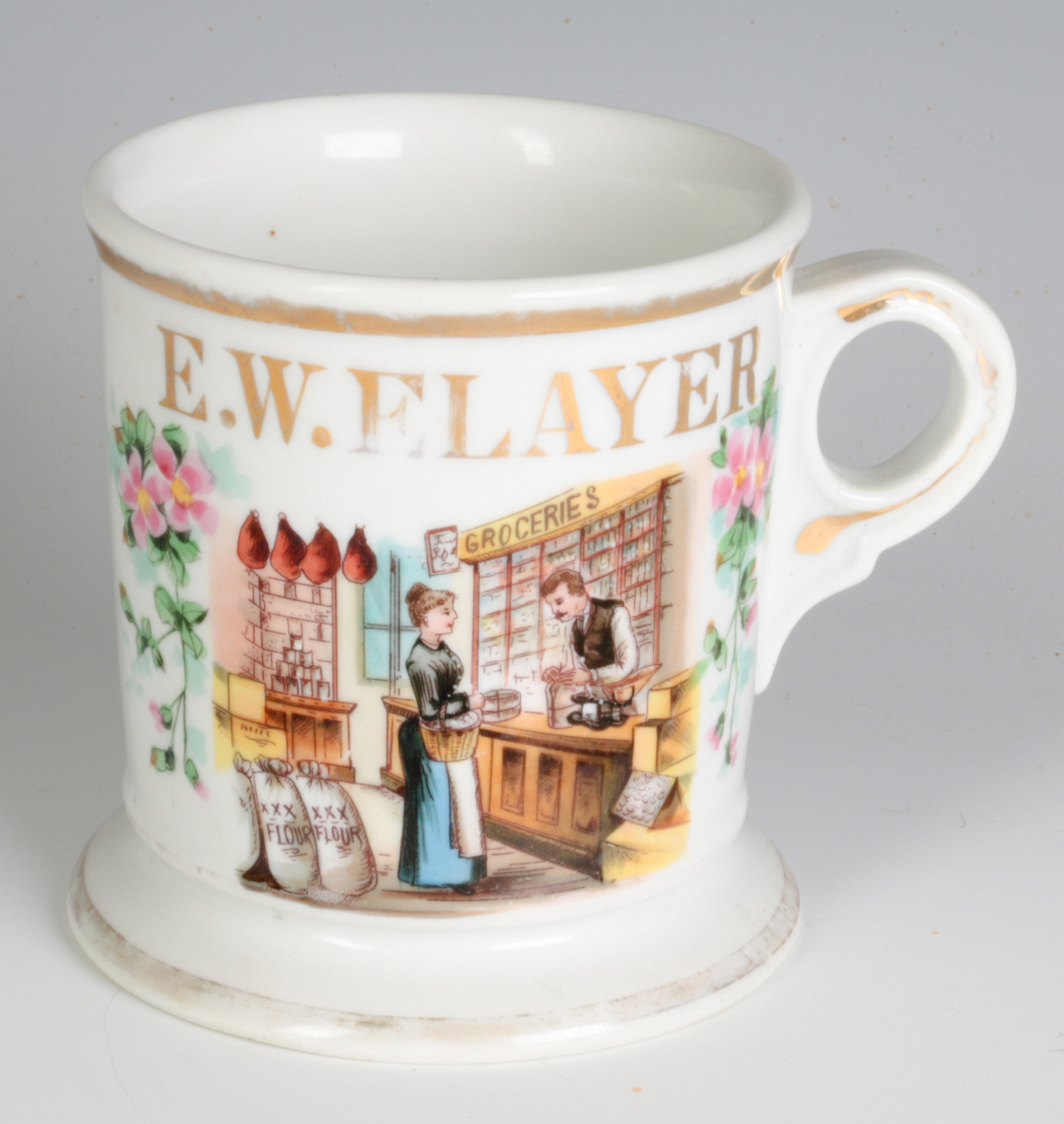 A DRY GOODS MERCHANT OCCUPATIONAL SHAVING MUG