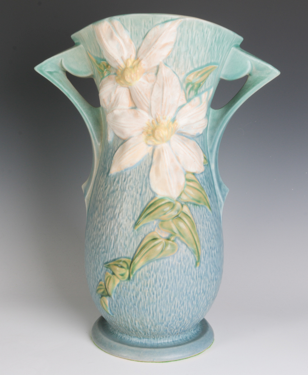 A 15-INCH ROSEVILLE 'MAGNOLIA' ART POTTERY VASE