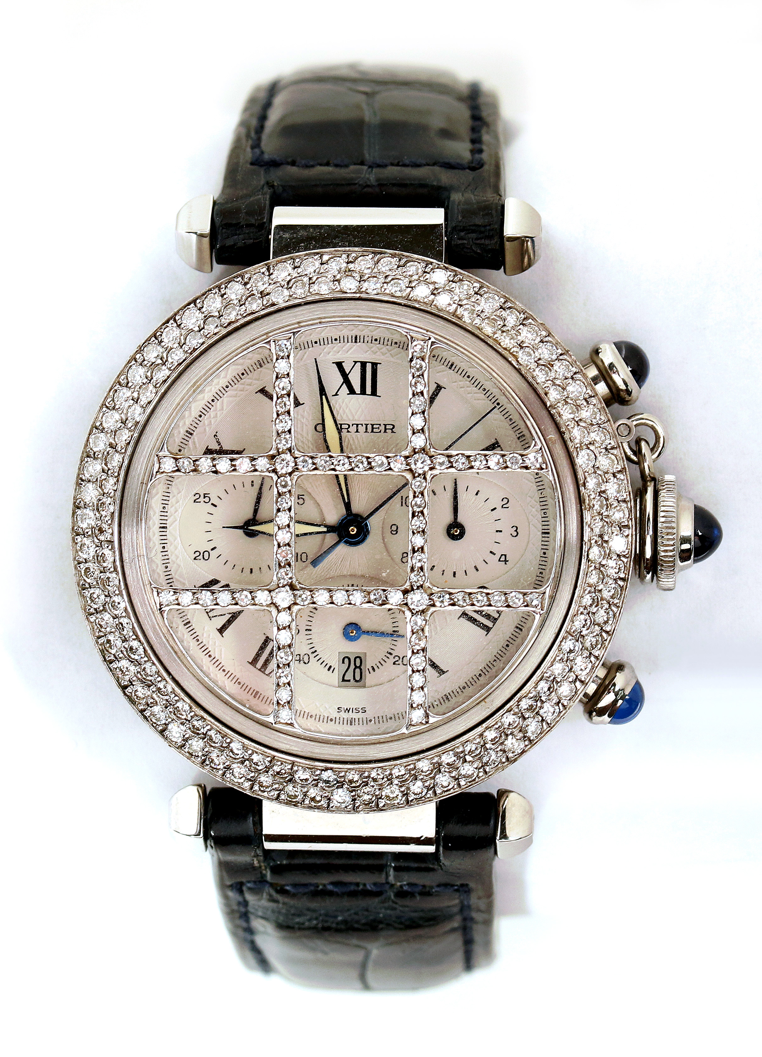 PASHA DE CARTIER CHRONOGRAPH WATCH WITH DIAMOND BE