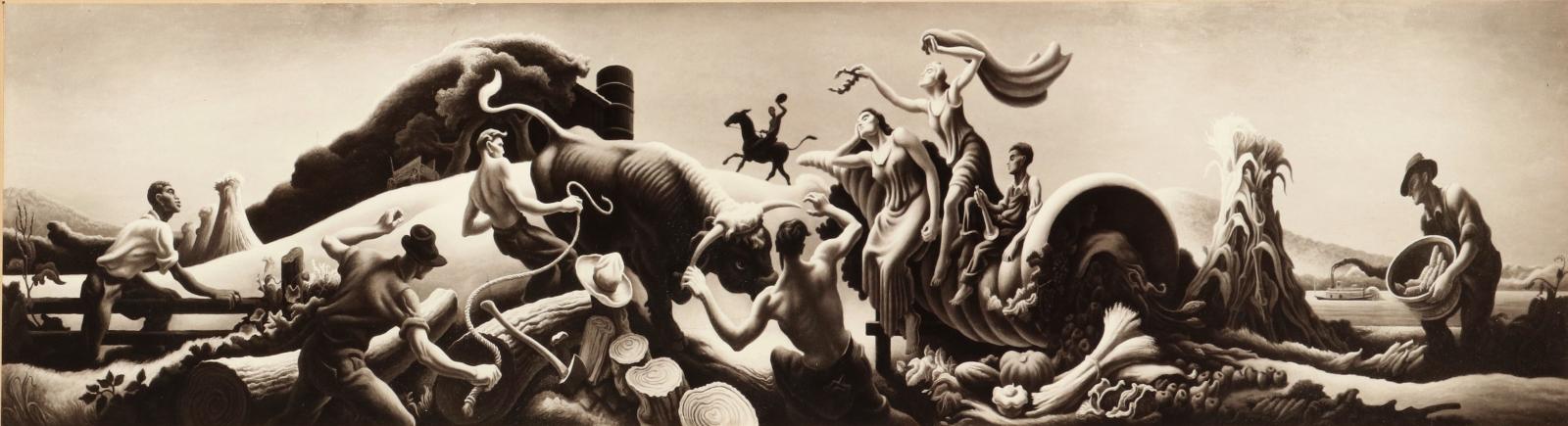 AFTER THOMAS HART BENTON (1889-1975) SIGNED PHOTO