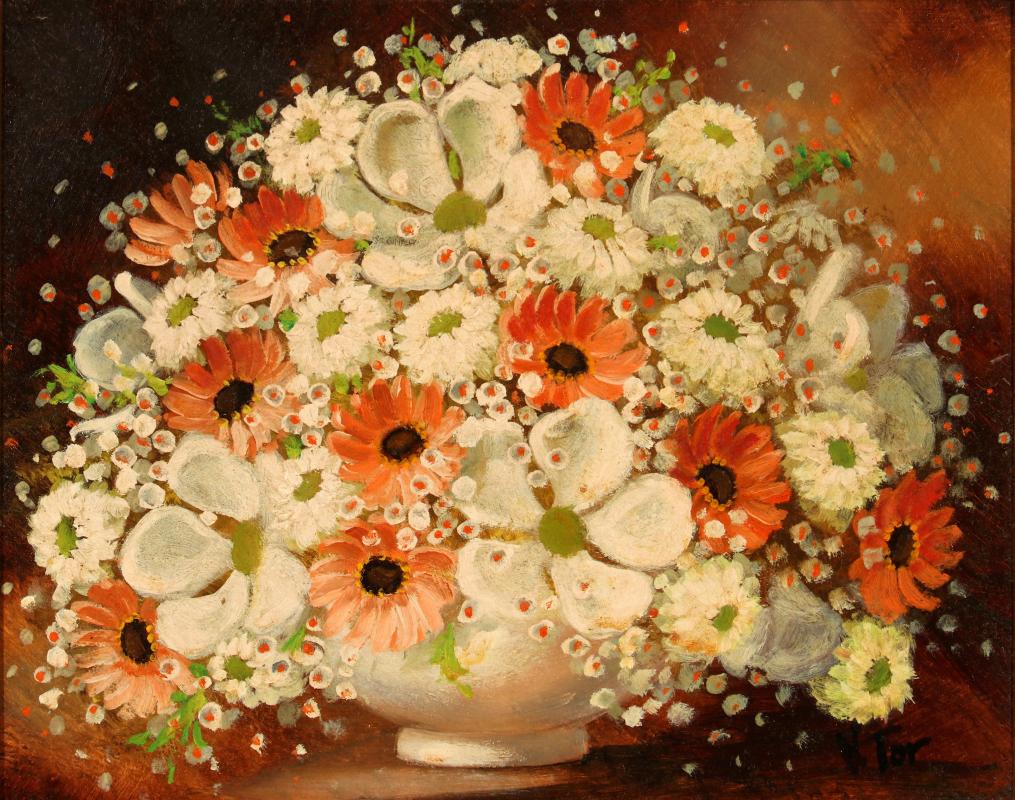 VICTOR TOR (20TH C.) STILL LIFE OIL ON BOARD