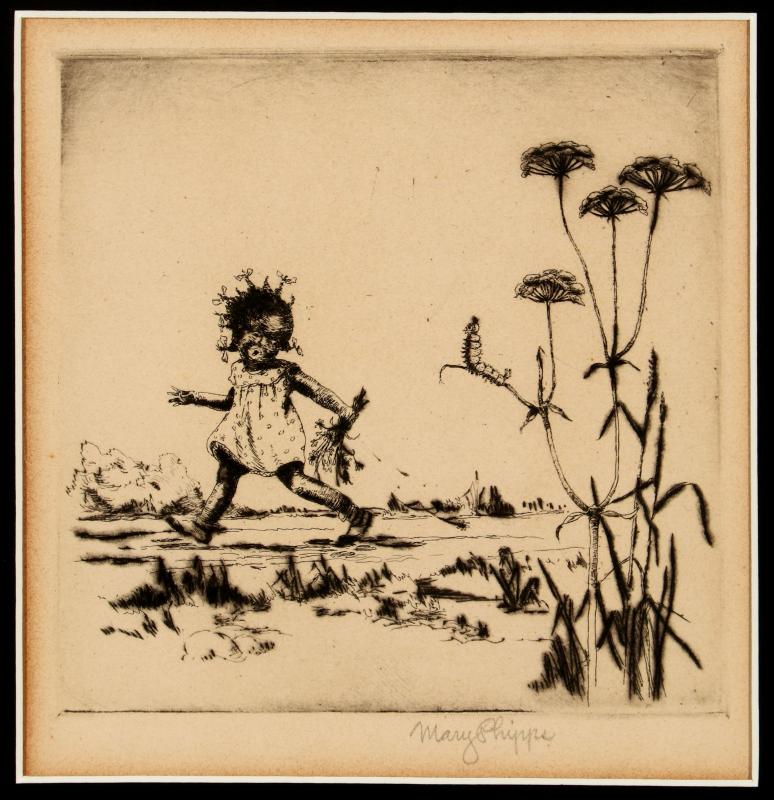 MARY PHIPPS (EARLY 20TH C) PENCIL SIGNED ETCHING