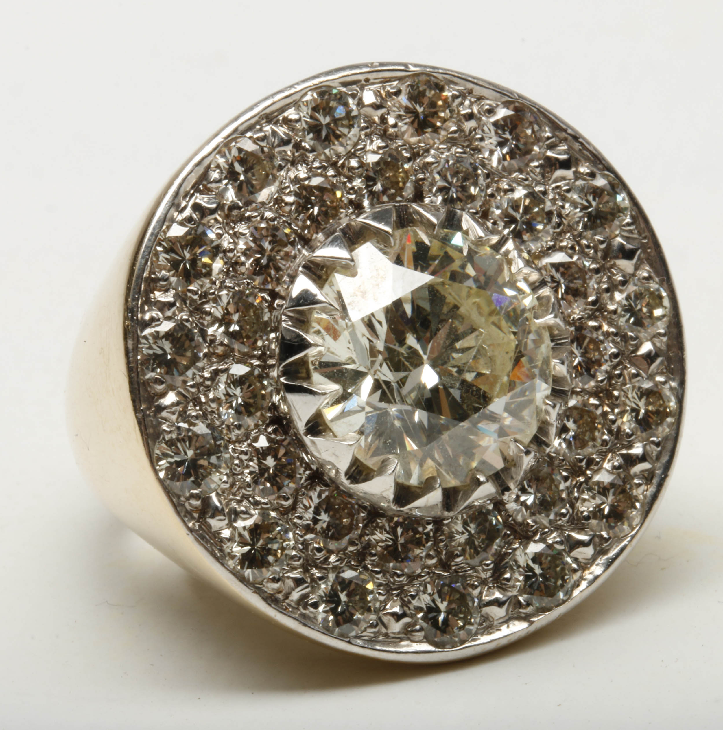 GENT'S 14K DRESS RING WITH 6.13 CARAT GIA DIAMOND