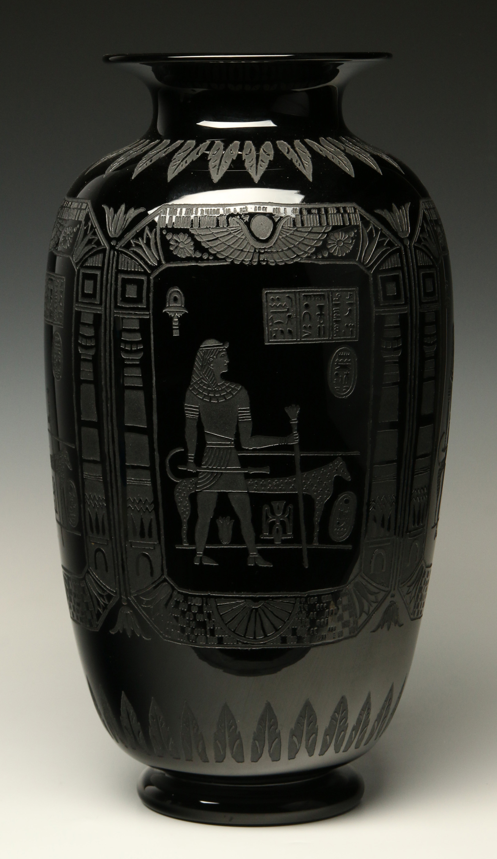 A 16.5 INCH ACID CUT BACK VASE ATTRIBUTED SINCLAIR