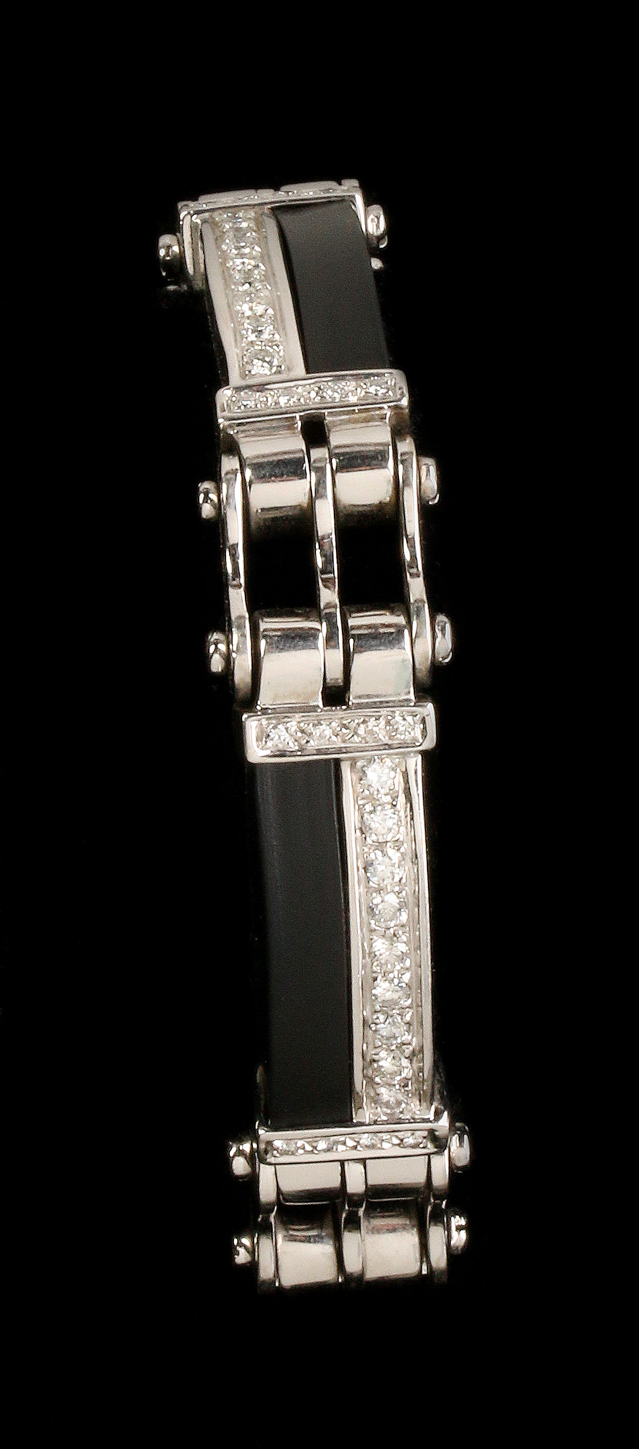 A 14K 'BIKE CHAIN' BRACELET APPROX. 2.75 CARATS TW