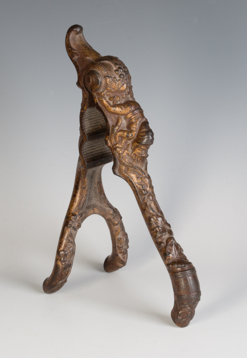 ORNATE VICTORIAN CAST IRON CORK PRESS, OLD PAINT