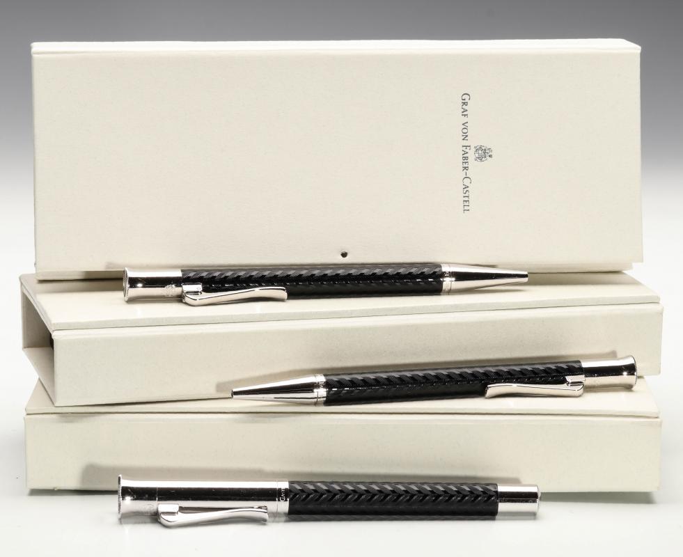 THREE GRAF VON FABER-CASTELL GUILLOCHE PENS
