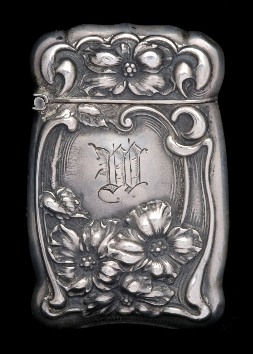 AN F.S. GILBERT ART NOUVEAU STERLING MATCH SAFE