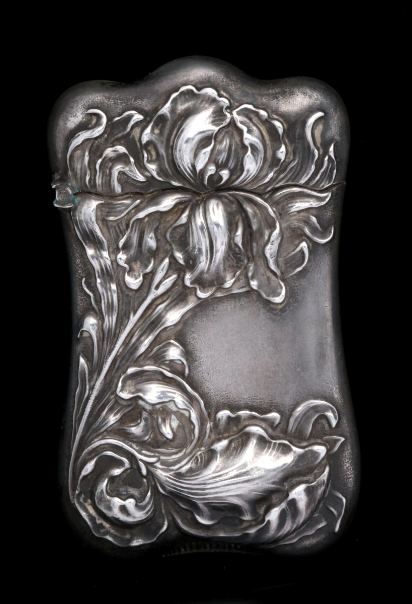 AN F.S. GILBERT ART NOUVEAU STERLING MATCH SAFE