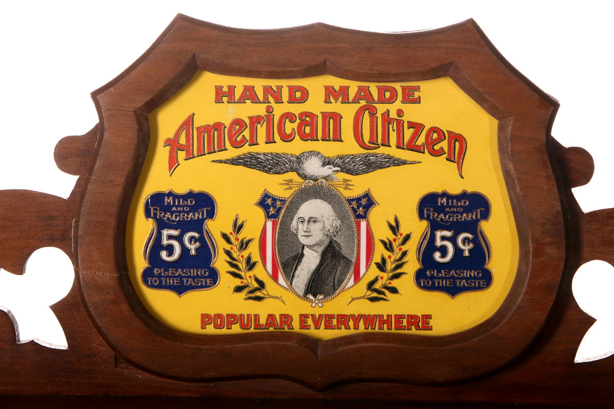 AMERICAN CITIZEN 5 CENT CIGAR ADVERTISING SHOWCASE