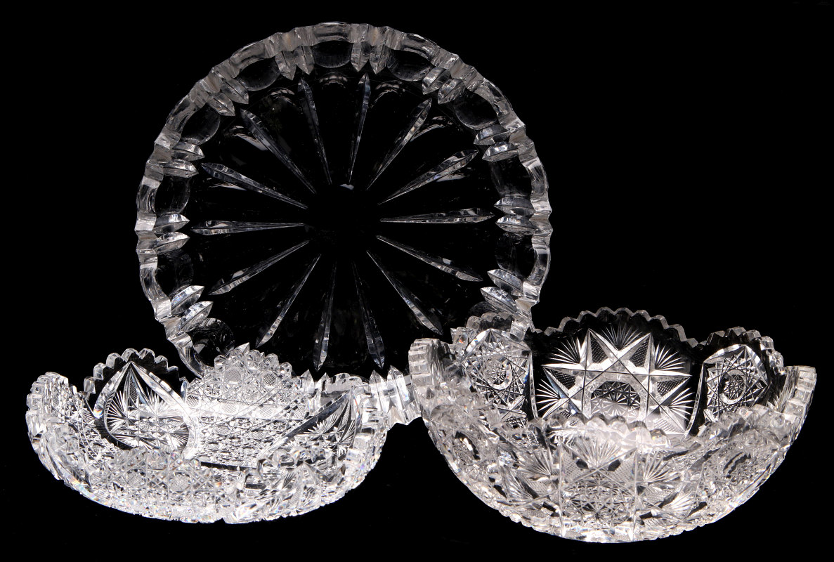 AMERICAN BRILLIANT PERIOD CUT GLASS BOWLS