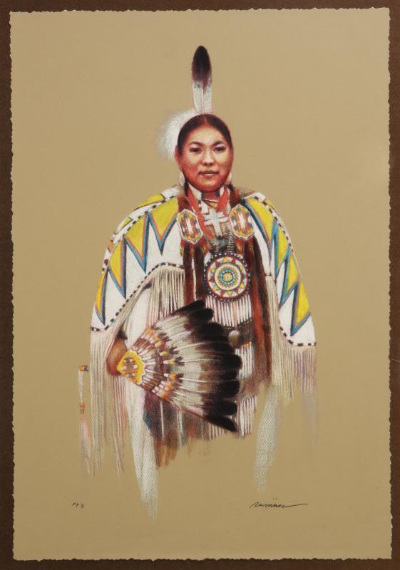 DANIEL RAMIREZ GICLEE OF A NATIVE AMERICAN WOMAN