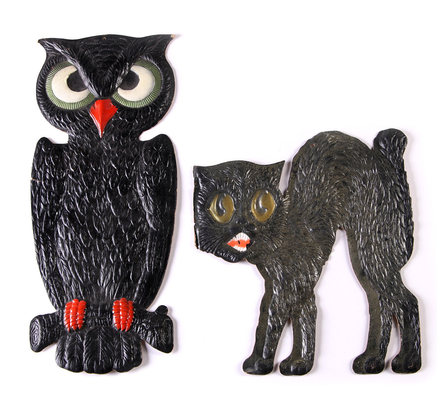 VINTAGE DIE-CUT EMBOSSED HALLOWEEN DECORATIONS