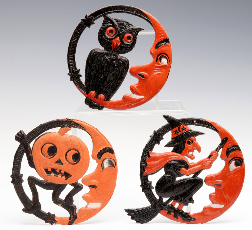 VINTAGE GERMAN DIE-CUT EMBOSSED HALLOWEEN RARITIES