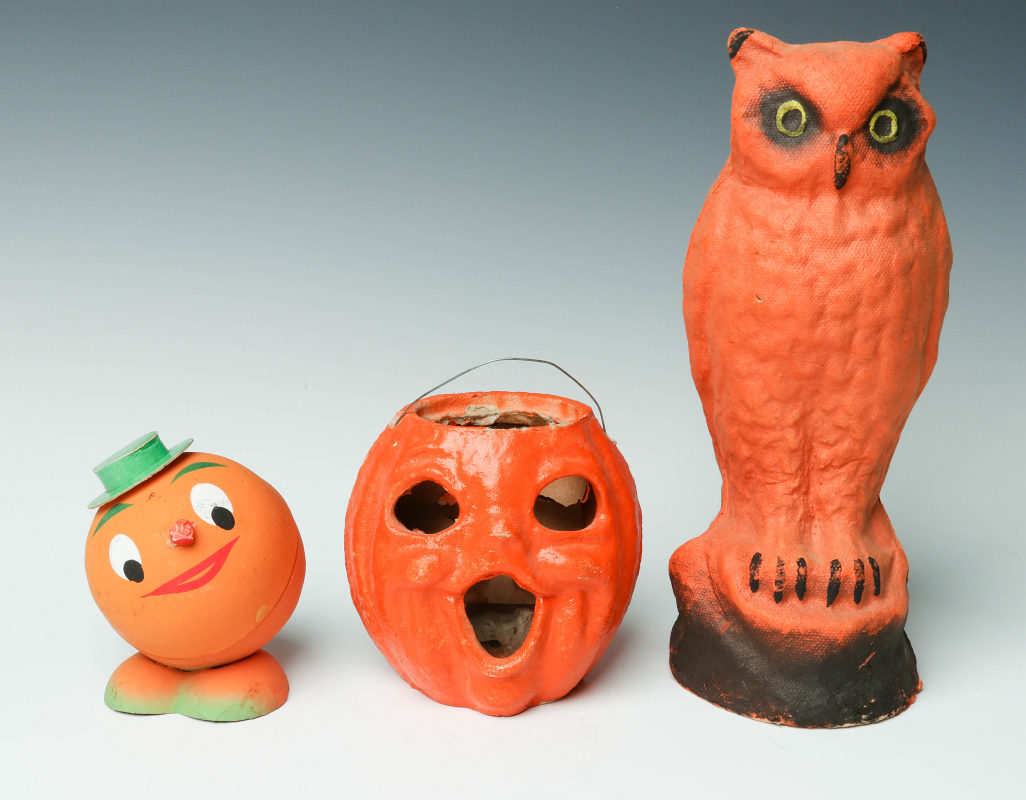 VINTAGE PRESSED PAPER HALLOWEEN NOVELTIES