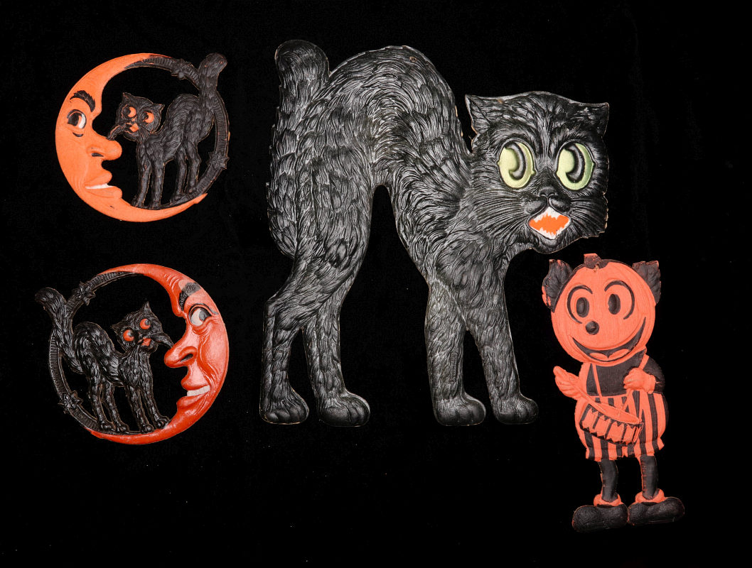 VINTAGE DIE-CUT EMBOSSED HALLOWEEN DECORATIONS